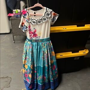 Mirabel encanto Floral Multicolor Dress with Ruffled Collar